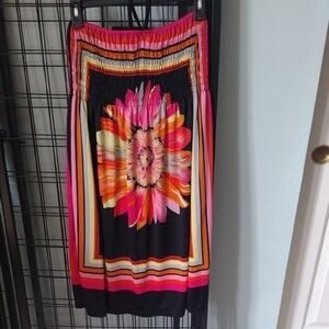 Women's Colorful Coverup With Neck Tie